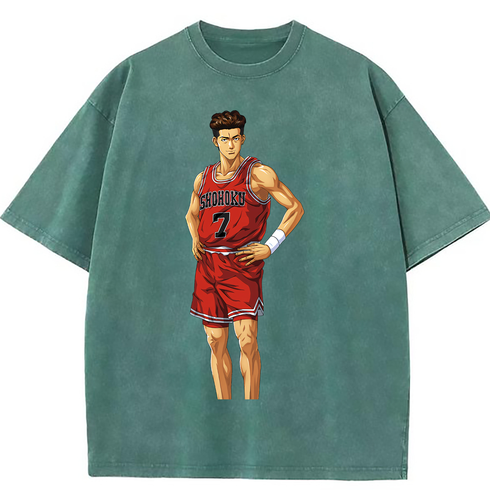 （画像用） SLAM DUNK／スラムダンク 綿100% ヴィンテージ風 半袖Tシャツ（フロントプリント）